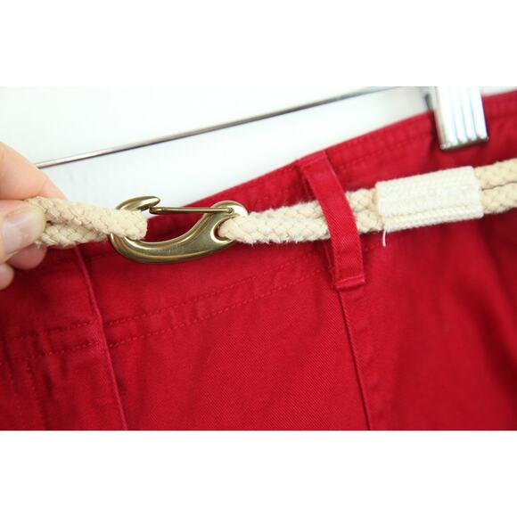 Ralph Lauren Size 14 Pants Nautical Preppy Cotton Sailor Rope Belt Old Money 90s - Picture 5 of 10